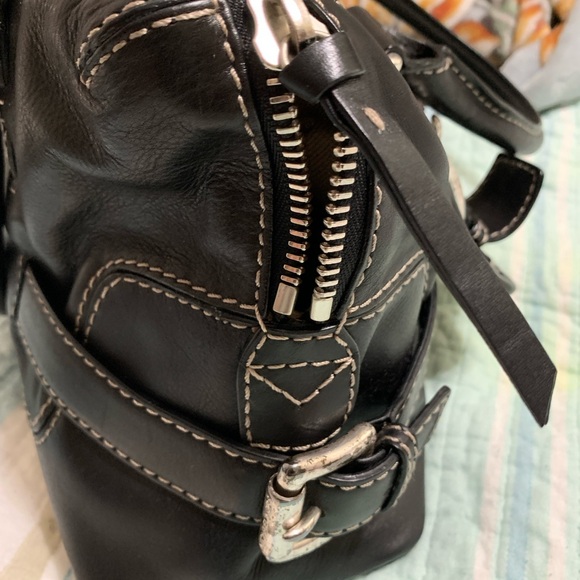 Michael Kors❤️🎁classic📌rare beautiful vintage📌Black Leather satchel - Picture 5 of 16